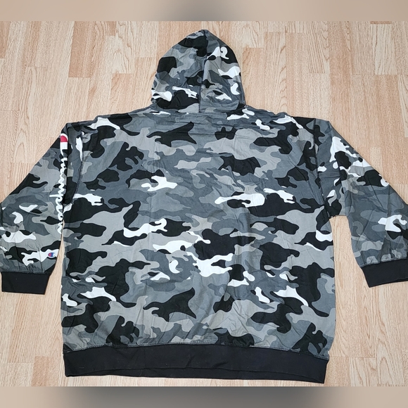 Champion Gray & Black Camo Lightweight Hoodie 4XL - Picture 2 of 4